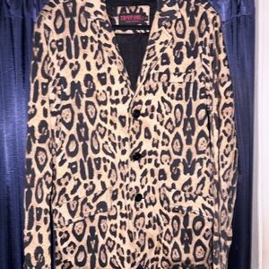 Tripp NYC Black and Tan Leopard Blazer